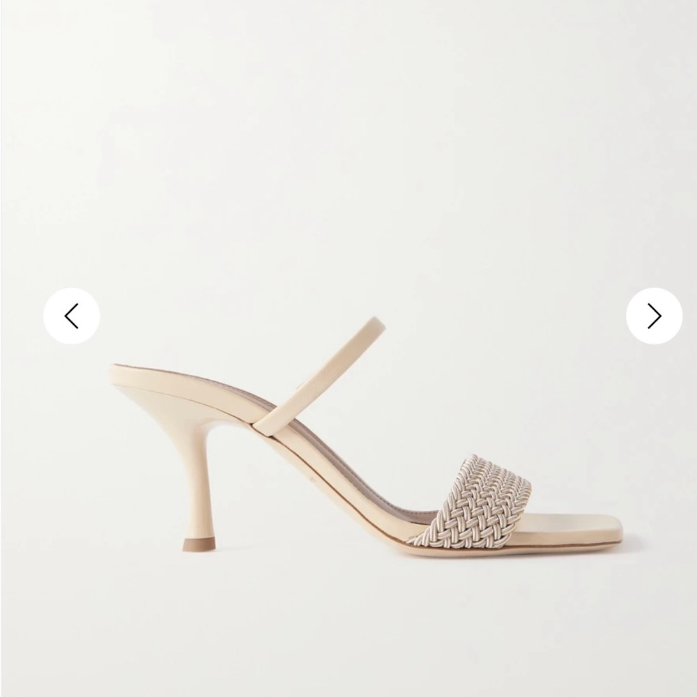 MALONE SOULIERS
Frida 70 cord-trimmed leather mules